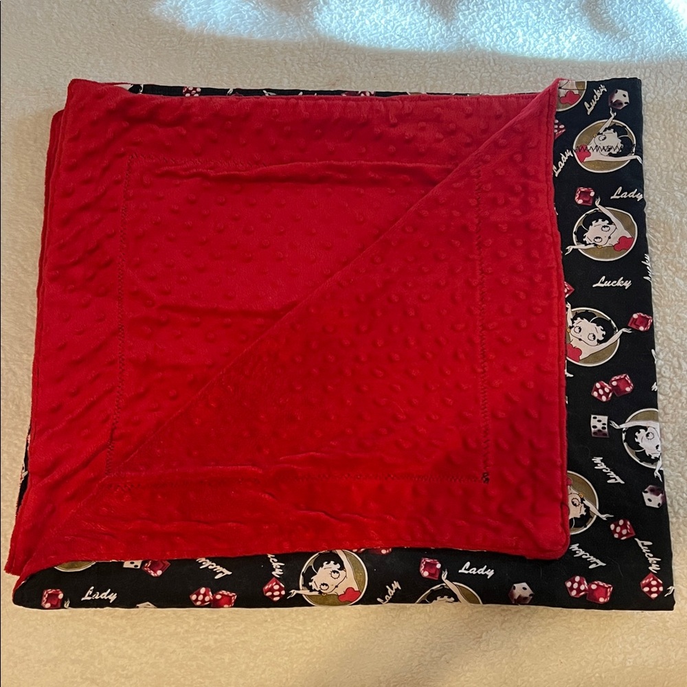 Betty Boop Red and Black Kids Blanket